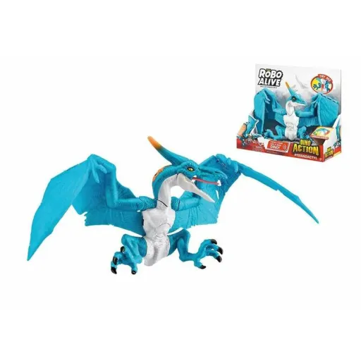 Dinossauro Zuru Robo Alive: Dino Action Pterodactyl Celeste Figura Articulada