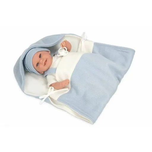 Boneca Bebé Arias Elegance Babyto Chupeta 35 cm Azul