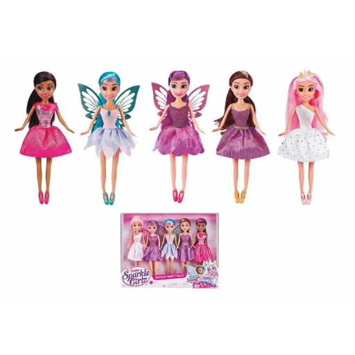 Set Bonecas Sparkle Girlz 5 Peças 25 cm Princesa