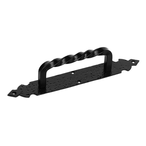 Maçaneta para Porta EDM 85558 Preto Aço Ferro Forja 275 mm