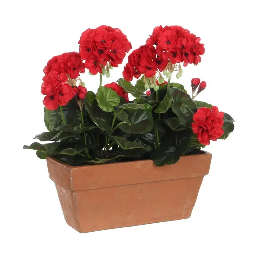 Planta Decorativa Mica Decorations Cerâmica Vermelho PVC (29 x 13 x 40 cm)