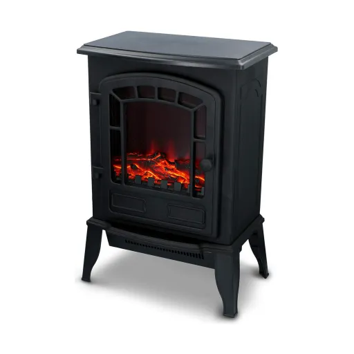 Chaminé Elétrica Decorativa de Parede Classic Fire Torino Preto 2000 W 56,5 x 24 x 38 cm