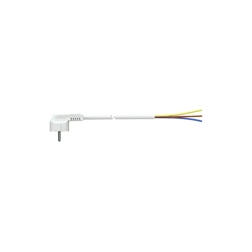 Cabo de Alimentação Solera 7000/1 Schuko 4,8 mm 1 m Branco 250 V 16 A 3 x 1,5 mm