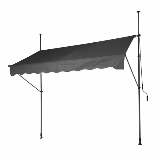 Toldo Ajustável Cinzento Poliéster 250 x 120 cm