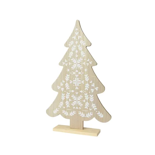 Adorno Natalício KSD Branco Natural Árvore de Natal Abeto 30 x 6 x 48 cm Pequeno