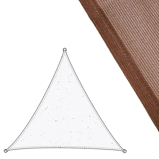 Toldos de Vela Toldo 3 x 3 m Chocolate Polietileno 300 x 300 x 0,5 cm