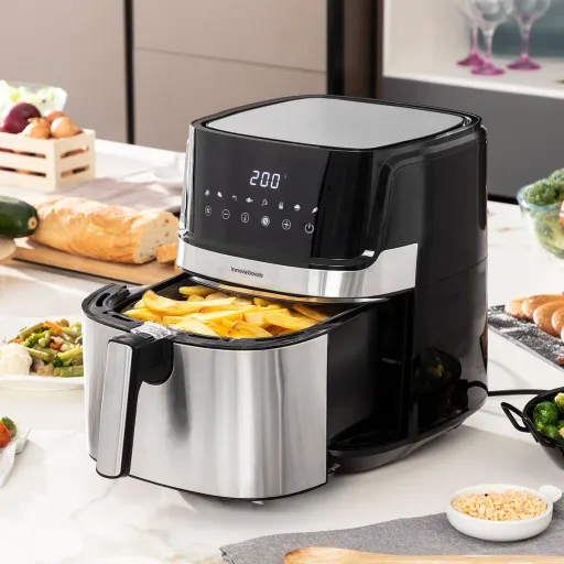 Fritadeira de Ar InnovaGoods Fryinn Pro 5500 Preto 1700 W 5,5 L Aço Inoxidável