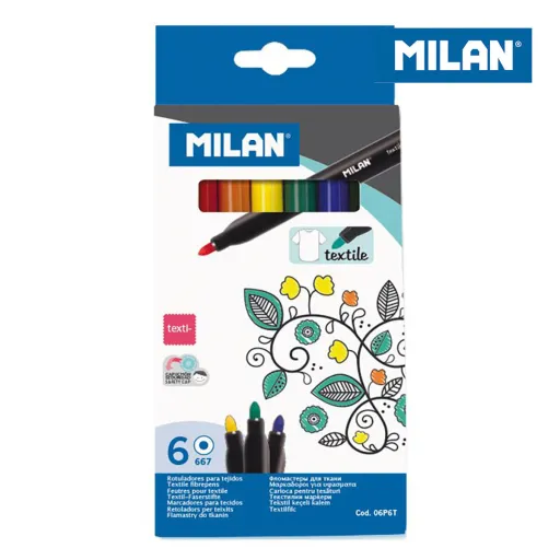 Conjunto de Canetas de Feltro Milan Ø 4 mm Azul Multicolor