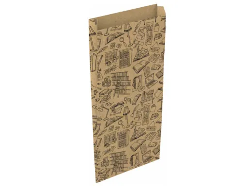 Envelope Papel Basika Kraft Reciclado com Fole Estampado Tamanho s 150x300 mm Embalagem de 25 Unidades