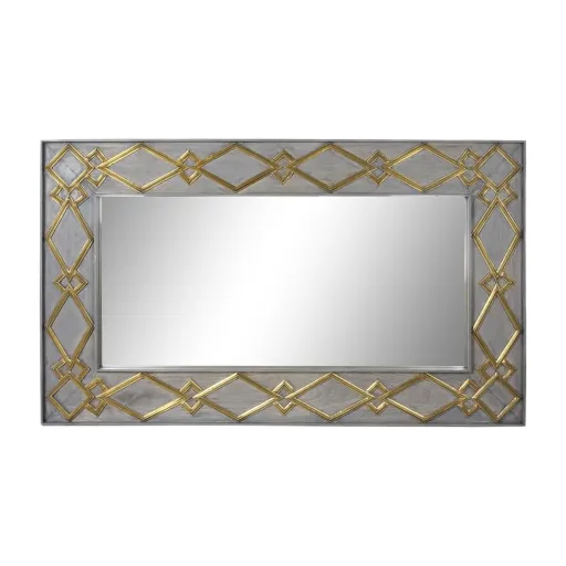 Espelho de Parede DKD Home Decor Cinzento Dourado Moderno 154 x 5 x 92 cm