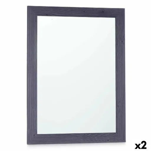 Espelho de Parede 82715 Azul 60 x 80 cm Madeira MDF Retangular (2 Unidades)