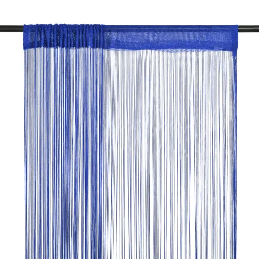 Cortinas de Fios   100x250 cm Azul (2 pcs)