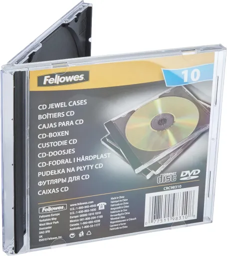 Caixa CD Preto Jewel Case Fellowes