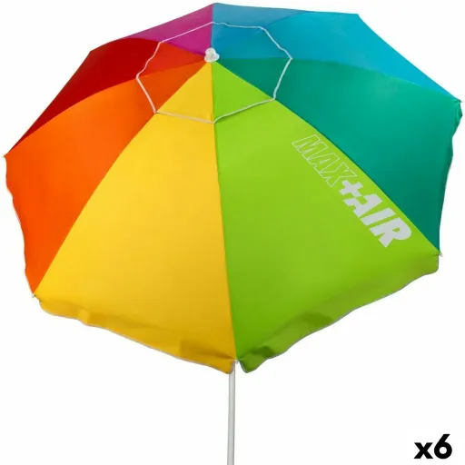 Parasol Aktive Multicolor Aço 220 x 215 x 220 cm (6 Unidades)