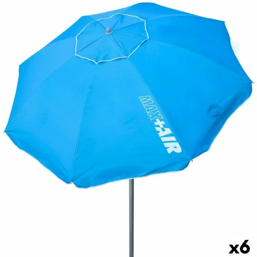 Parasol Aktive Azul Alumínio Aço 220 x 207,5 x 220 cm (6 Unidades)