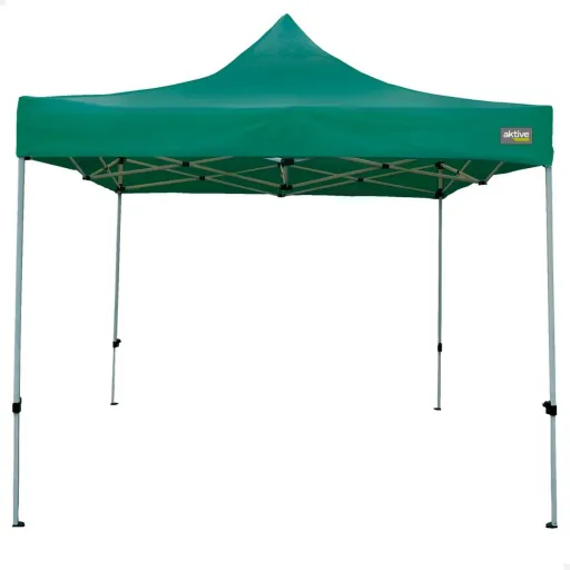 Gazebo Aktive Dobrável Altura Ajustável Aço Poliéster 420D Oxford Verde 300 x 320 x 300 cm