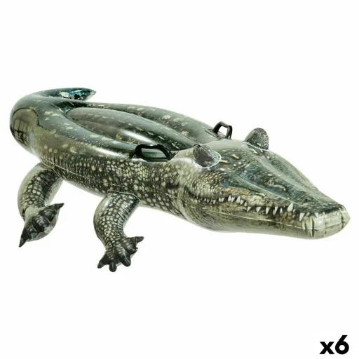 Figura Insuflável para Piscina Intex Crocodilo 86 x 20 x 170 cm (6 Unidades)