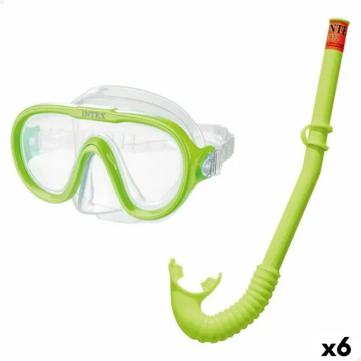 Óculos de Mergulho com Tubo Intex Adventurer Verde