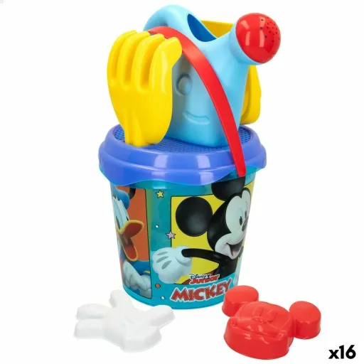 Conjunto de Brinquedos de Praia Mickey Mouse Ø 18 cm (16 Unidades)