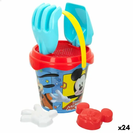 Conjunto de Brinquedos de Praia Mickey Mouse Ø 14 cm Plástico (24 Unidades)