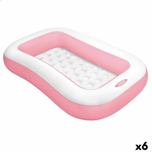 Piscina Insuflável para Crianças Intex Ilha 90 L 167 x 26 x 101 cm Branco Cor de Rosa (6 Unidades)