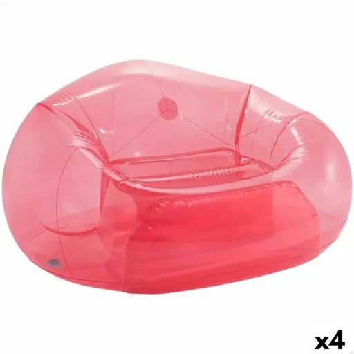 Cadeirão de Piscina Insuflável Intex Beanless Transparente Cor de Rosa 137 x 74 x 127 cm (4 Unidades)